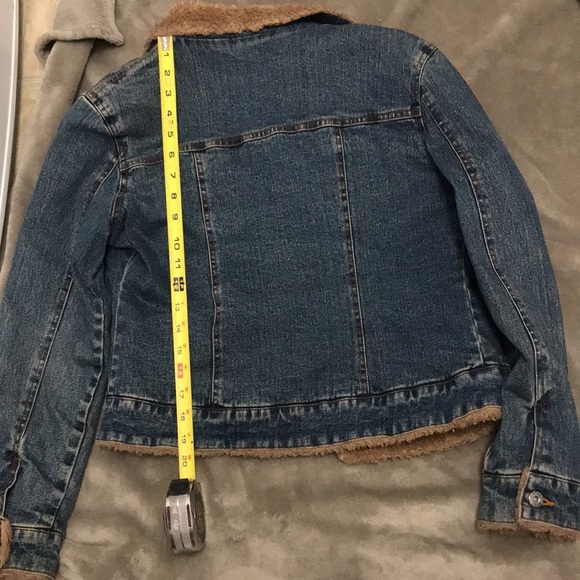 Canal Jeans Vintage Blue/Brown Denim/Sherpa Jacket Size S. Used in mint cond. - Picture 8 of 9